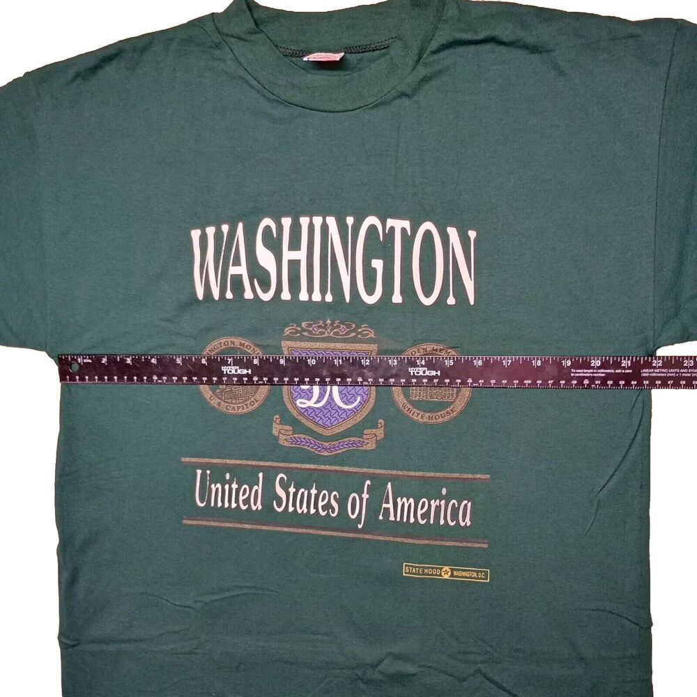 Washington DC T-Shirt Sz Large 50/50 BULTI Tag Made in USA 90s Y2K Vtg - Picture 6 of 8